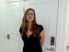 i grab busty brunette kay lee for a deep pov blowjob then fuck her shaved pussy hard