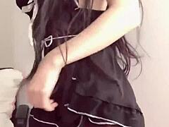 cute girl dancing beautifully