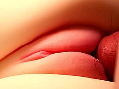 Perfect Shaped Pussy on Cute Sexy Fuck Doll Gets Double Penetration Close-Up