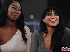 Mocha Menage Opens Up To Bella Rolland And Ember Snow In Emotional Chat Turning Into Threesome With Licking And Fingering