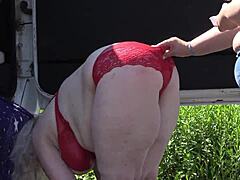 i uh watch these mature lesbians with big asses behind the scenes outdoors, like a voyeur with a hidden camera in a public park, chubby milfs in sexy lingerie, amateur fetish pawg stuff