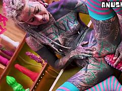 Pierced And Tatted Girls Going Crazy With Toys And Loving Every Second Of It