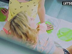 Rebecca Volpetti, Emily Cutie, and Kinuski Share a Sensual Lesbian Threesome. They Dive into Passionate Muff Diving and Kissing on a Lazy Weekend Holiday.