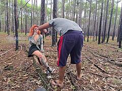 Hot Redhead Latina Teen Does Exhibitionism on Trail Ending in Outdoor Sex