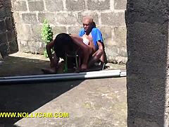 She wondered who could pound her pussy with such raw ebony intensity