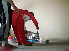 Indian Stepsister Gets Fucked Hard in Kitchen Quickie!