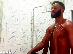 Ebony Goodness Shares First Time Softcore Moments with Her New Male Friend!