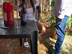Naughty 60-Year-Old Man Hooks Up With Girl At Bar For Outdoor Fun