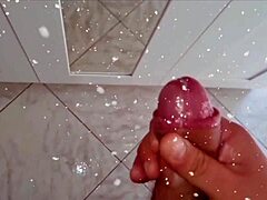 italian amateur cums hard with huge cock in bedroom