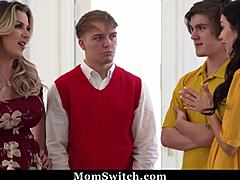 Jealous Stepmoms Swap Boys in Taboo Orgy With Big Tits and Fat Asses!