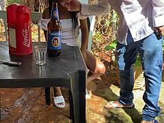 Naughty 60-Year-Old Man Hooks Up With Girl At Bar For Outdoor Fun