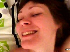 Petite Russian teen babe wakes up to naughty amateur fucking in skinny couple session