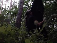 I'm fucking my stepsister deep in her mouth out in the woods to avoid her boyfriend.