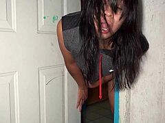 Latina Amateur Gets Stuck In Door And Penetrated Hard In Homemade Mexican Session