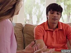 Stepmommy Notices Those Big Tits and Offers Titty Fuck with Deepthroat and Face Fucking in Taboo Old and Young Sex
