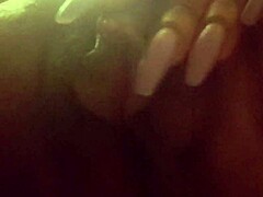 look at this pretty ebony pussy solo masturbation!