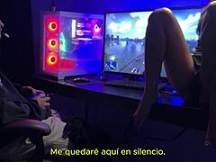 hey, check out the wife competing against marvel spider-man 2 with spanish subtitles