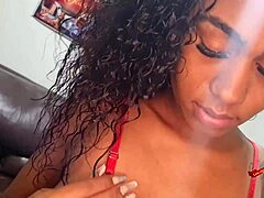 this ebony amateur teen dives into rough bareback action with a skinny latino guy in steamy homemade session