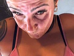 At the gym I almost got expelled for wearing tiny blouse getting all sweaty
