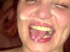 i facials compilation with mature milf redhead cum in mouth