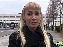 Blonde and Black Couple in Full Movie Scene