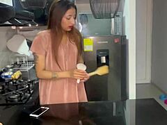 Blonde Maid Gets Fucked In The Kitchen