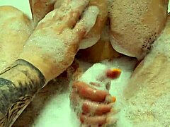 Before mutual masturbation in bathroom sexy wife loves to suck dick