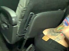 the risky public banging inside the bus happened with real watchers around the curvy latina wife
