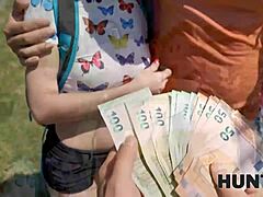 Money exchange turns into unexpected European milf watching scenario