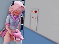 Astolfo cums after oral sex with big cock