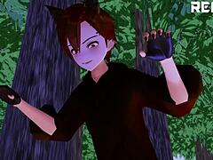 Giantess Red Riding Hood Visits in MMD Animation