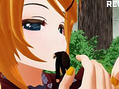 Giantess Red Riding Hood Visits in MMD Animation