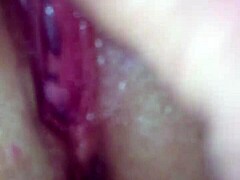 oh man, my wife is fuckin herself and squirting all over that big black cock, it's so wet!