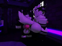 Oh wow, hard sex with my furry girlfriend in Roblox, bent over for doggystyle!