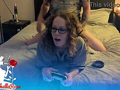 oh man, this freeuse gamer girl gets bent over doggy style and creampied hard, part 2...
