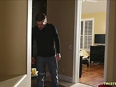 Amazing busty Jessa Rhodes blindfolds her boyfriend for a wild ride on his big cock. She sets up the trap with her fake tits bouncing!
