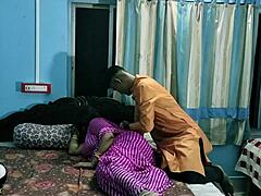indian couple's sexy wife fucks young husband hard