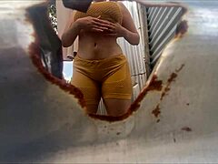 Peeping Through Dressing Room Hole