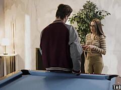 Perv superstar takes advantage of timid teen reporter aften opal with rough blowjob and pussy play