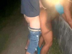 hey wife, why workout on the street at night and then have amateur sex right there?