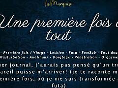 In this emotional tale, a first time for everything unfolds in French audio porn with futa elements.
