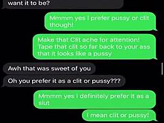 Sexting emasculating my sissy bitch with clit teasing and femdom humiliation commands
