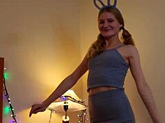 Petite Cute Girl Sucks Huge Dick with Love in Close-Up POV