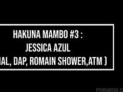 hakuna mambo 3 with jessica azul getting double anal fucked and nasty throat action, all uncut and dirty