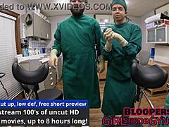 oh wow, doctor tampa and aria nicole perform the intense procedure with gloves and close-ups
