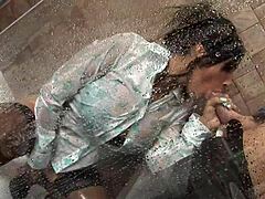 Romana Bends Over for Shower Doggy Fuck