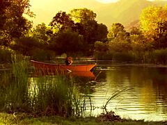 This Lovely Couple Felt Intense Passion Banging Outdoors on Their Small Boat in the Lake with Vintage Vibes
