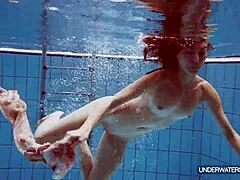 Martina the Croatian star keeps going with her lively show by the pool