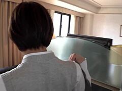 Hey, check out this hot homemade sex with a tanned Asian gal and her perky tits!