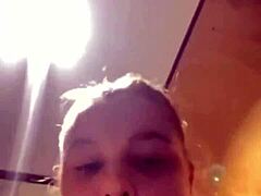 Walking with vibrator in pussy in the public makes this fat bbw teen with big natural tits orgasm hard
